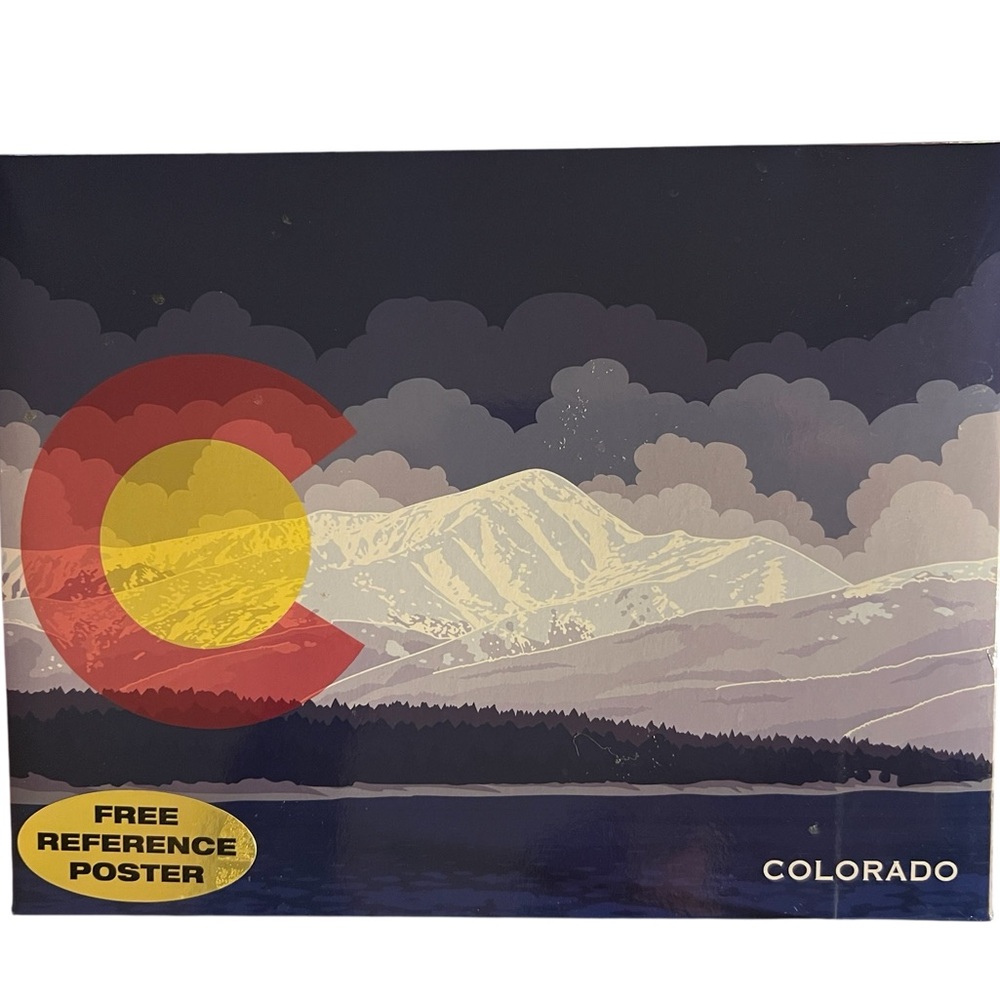 CO Flag Mountain Scene Puzzle 1000 Pieces